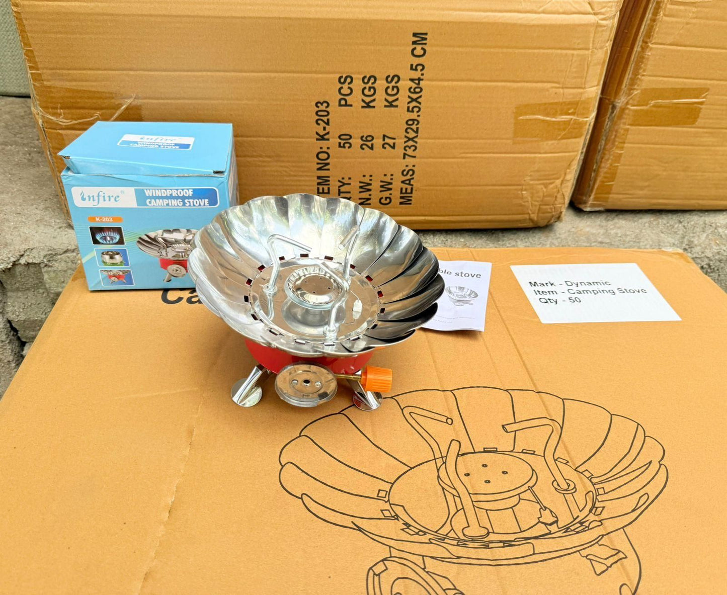 Windproof Outdoor Electronic Foldable Lotus Gas Stove