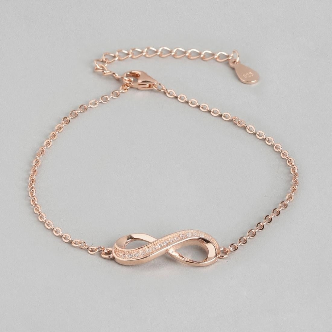 To Infinity and Beyond Rose Gold 925 Silver Bracelet