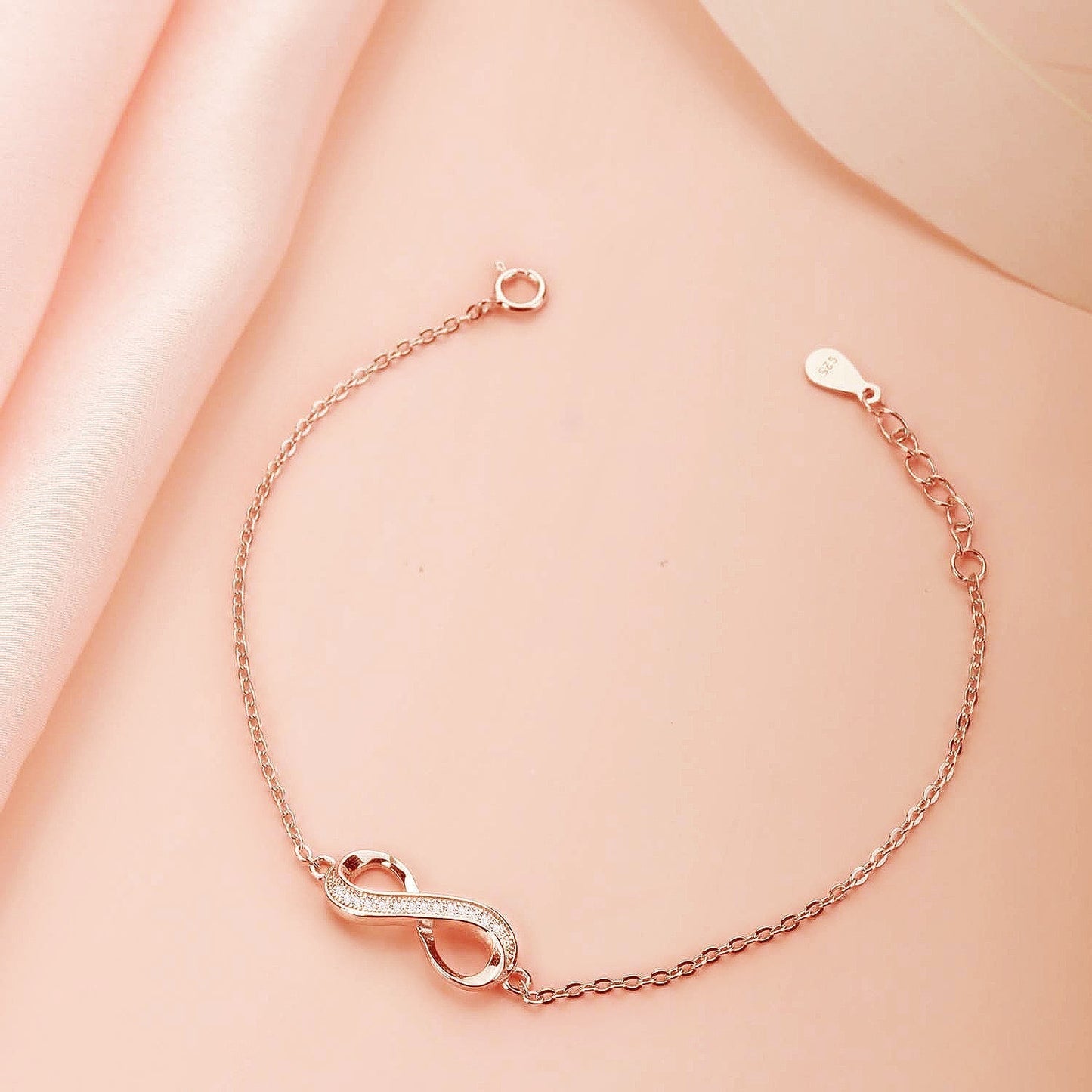 Infinity and Beyond 925 Silver Bracelet - Valentines Edition with Gift Box