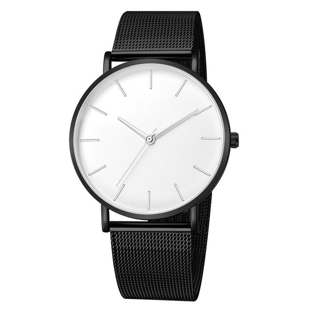 Modern Quartz Watch Women Mesh Stainless Steel Bracelet