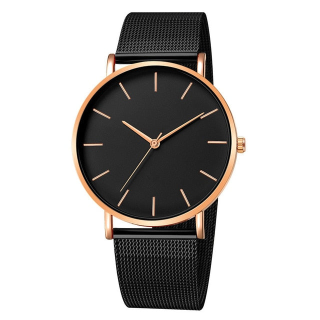 Modern Quartz Watch Women Mesh Stainless Steel Bracelet