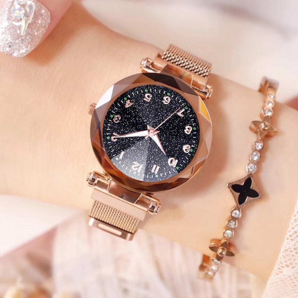 Leather Quartz Watch Women Men