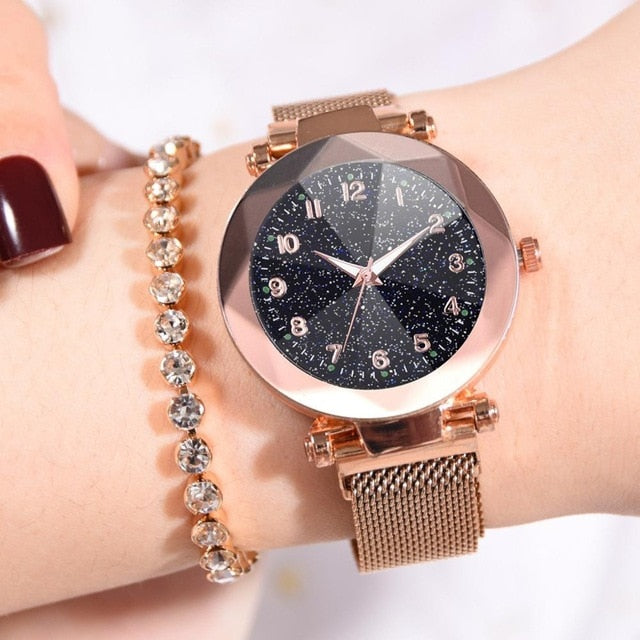 Leather Quartz Watch Women Men