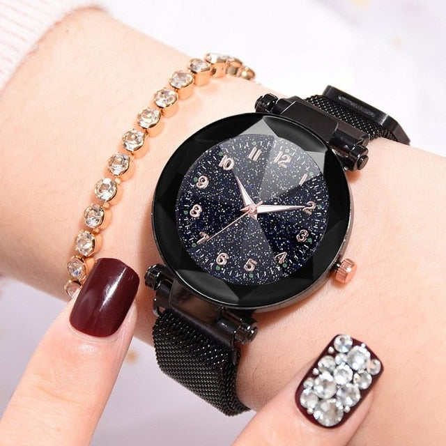 Leather Quartz Watch Women Men